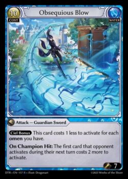 <b>シエルボーナス</b>:このカードの発動コストは、あなたが持つオーメン1枚につき1少なくなる。<br><b>チャンピオンヒット時</b>:対戦相手が次のターンに最初に発動するカードの発動コストは2多くなる。
