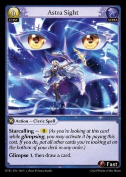 <b>Starcalling</b> — 0(あなたが垣間見ているこのカードを見ている際、このコストを支払うことでこれをアクティベーションしてもよい。そうしたなら、あなたが見ている他のすべてのカードをあなたのデッキの一番下に好きな順番で置く。)<br><b>
Glimpse1</b>、その後カードを1枚引く。